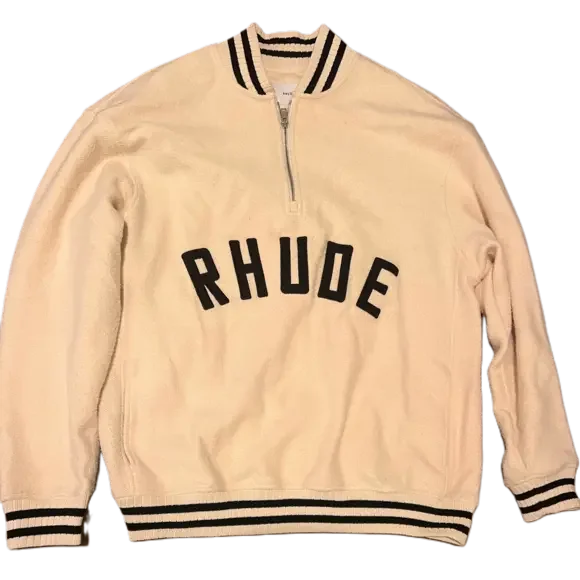 Natural Off- Half-Zip Jumper